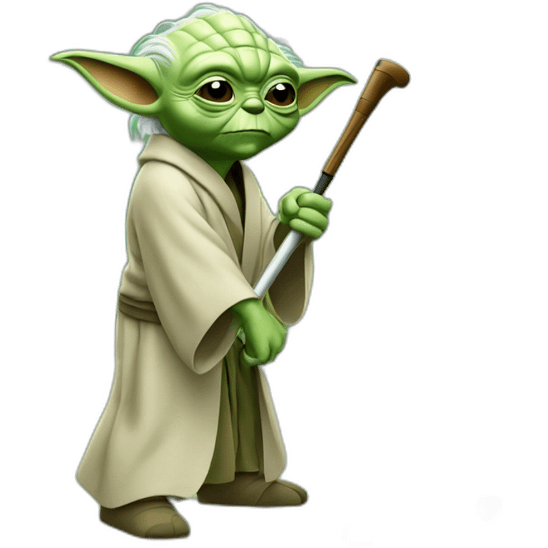 yoda playing golf emoji