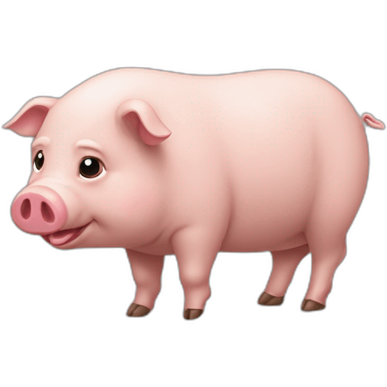 Cerdito cargando pesas emoji