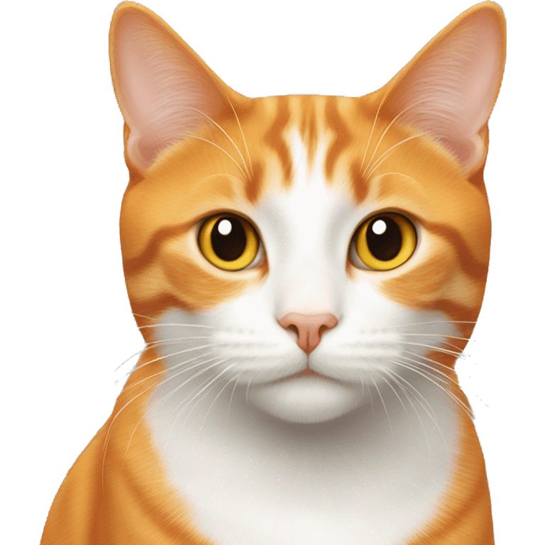 orange cat and white cat emoji