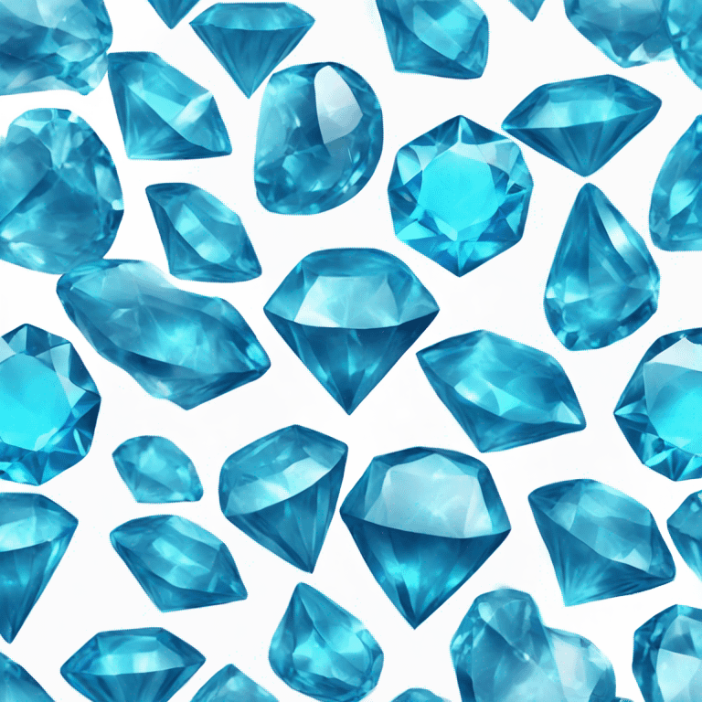 Glowing diamond blue diamond texture shiny emoji