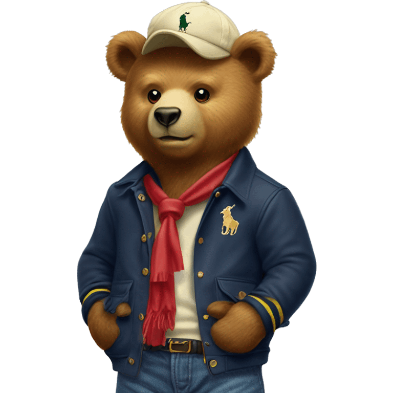 Polo Ralph Lauren bear, preppy old money style emoji