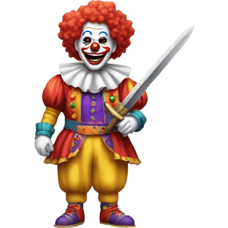 clown with a sword emoji