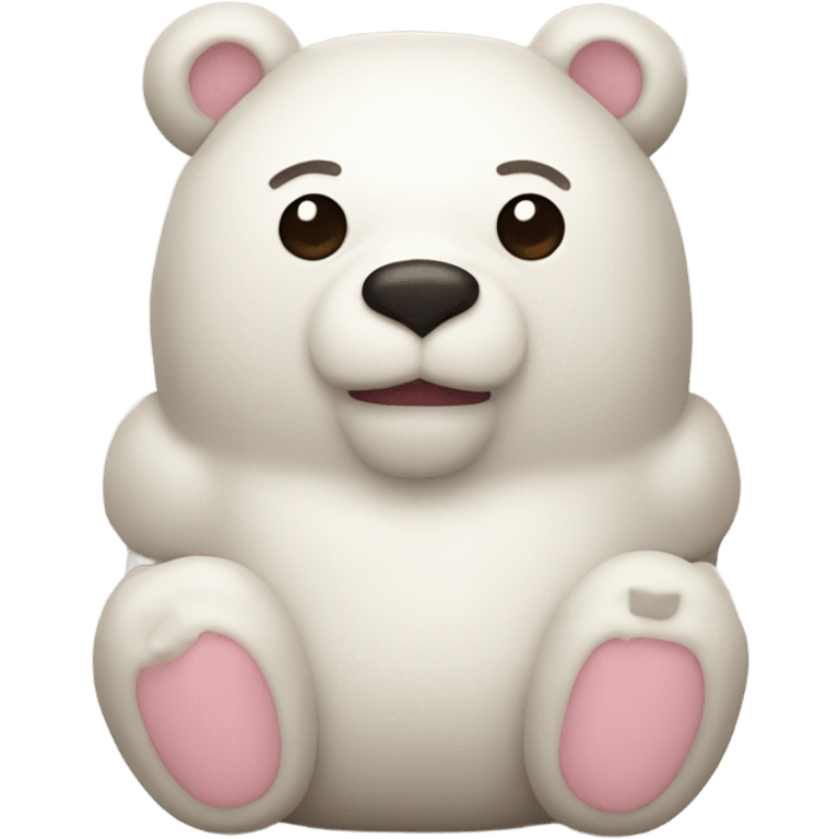 Bear shaped like marshmallow emoji