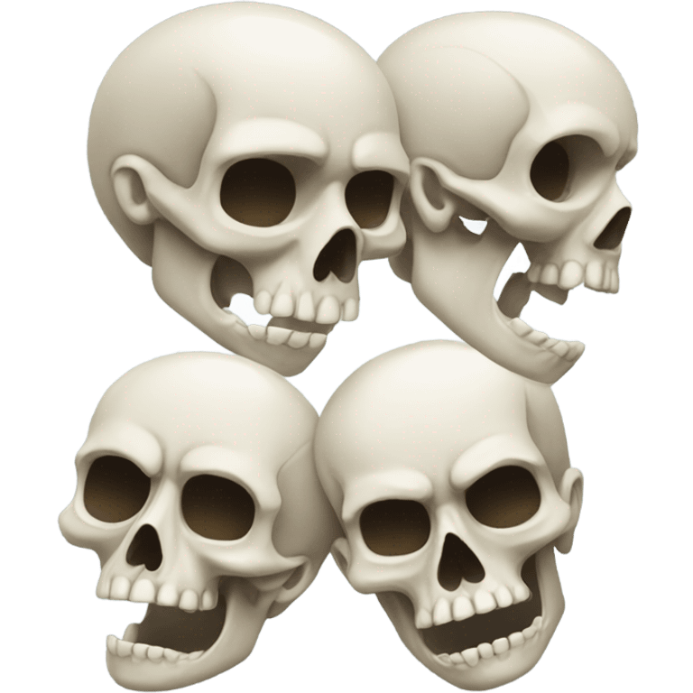 three skull emoji emoji