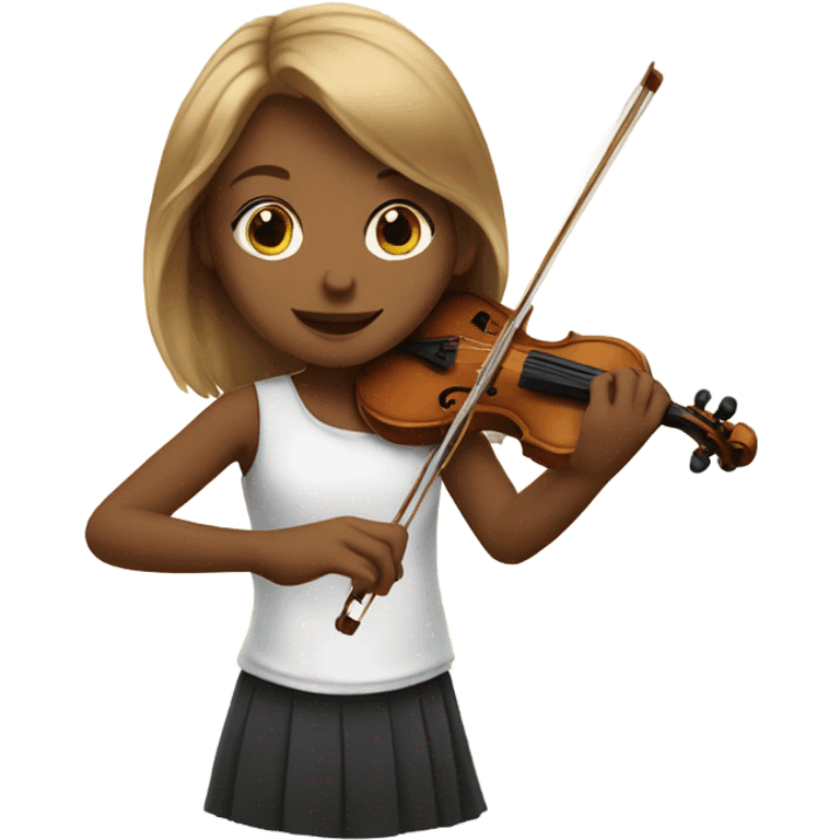 Girl playing violin emoji