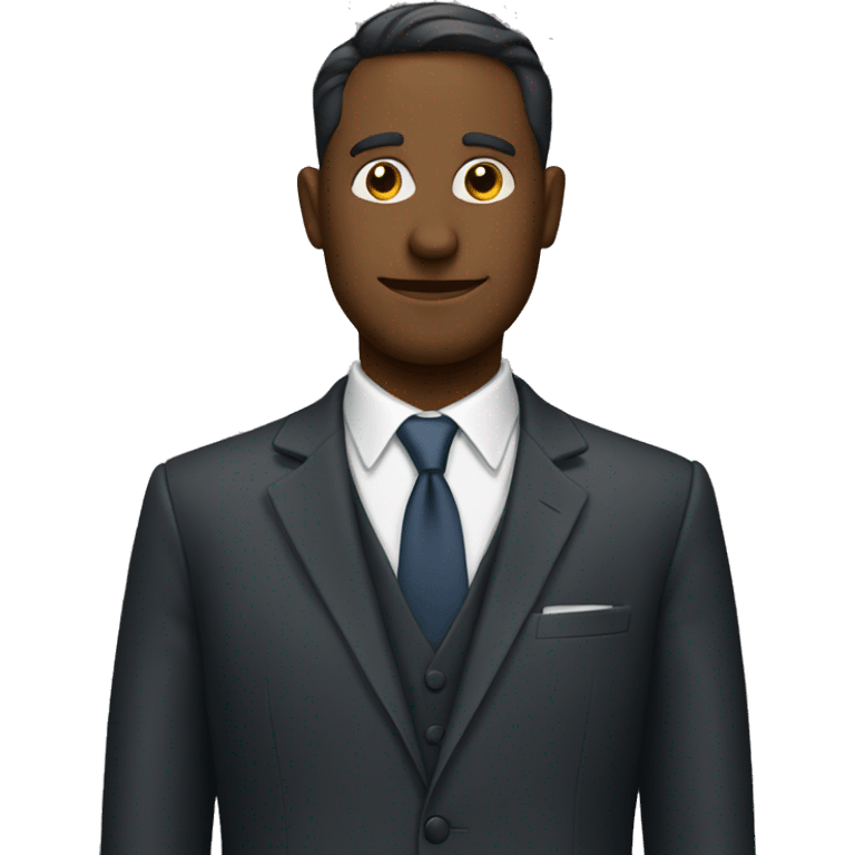 Man in suit with spade emoji