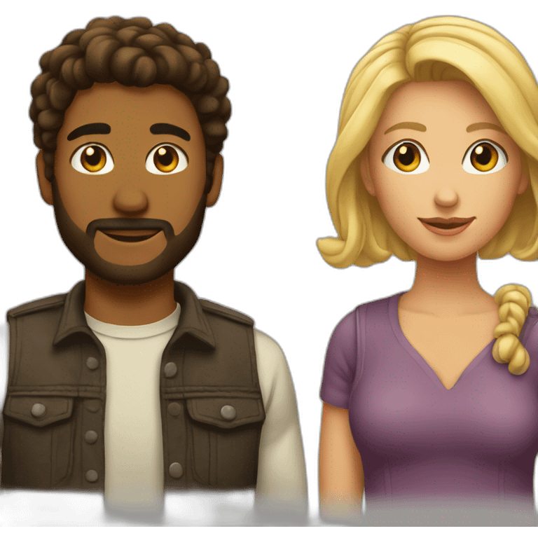 Femme et homme cole emoji