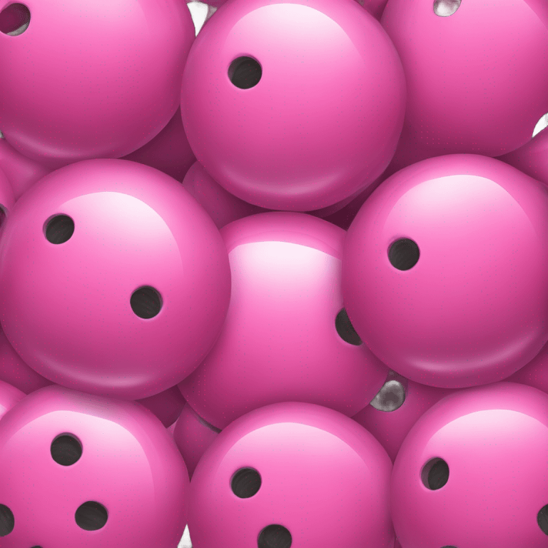 Pink realistic bowling ball  emoji