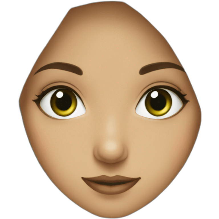 Hijabi girl green eyes emoji