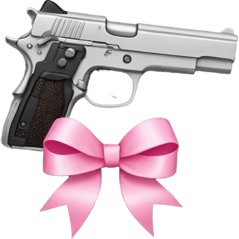 Gun with pink bow  emoji