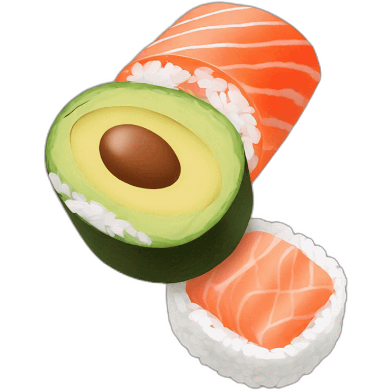 maki roll salmon and avocado emoji