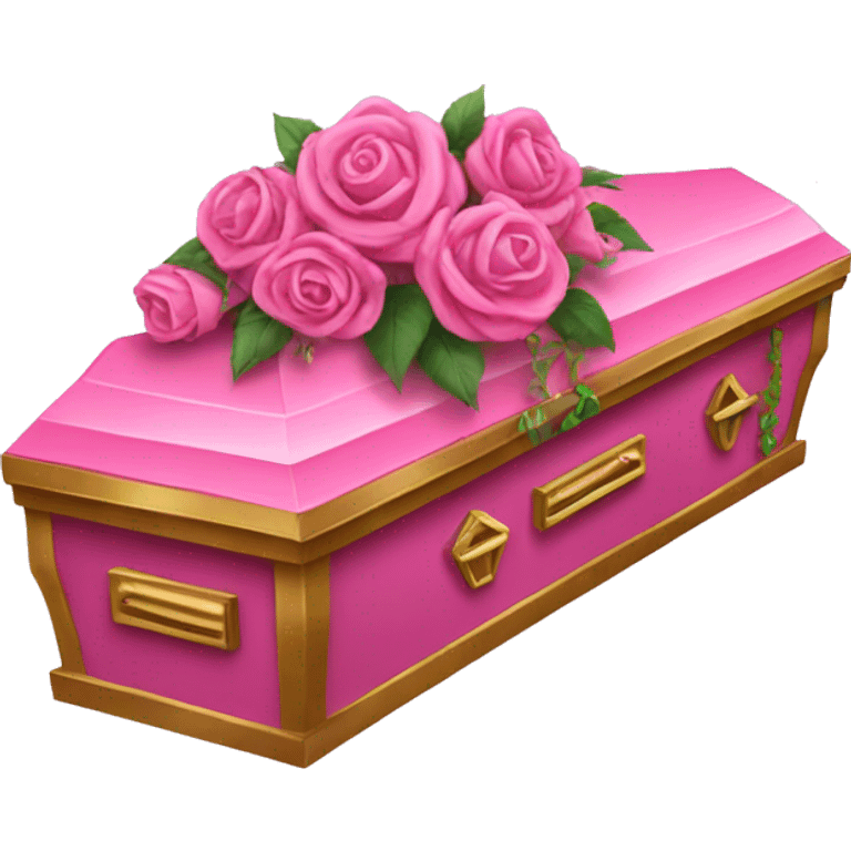 Fancy pink coffin emoji