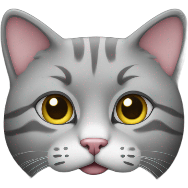 Cat-grey-fat emoji