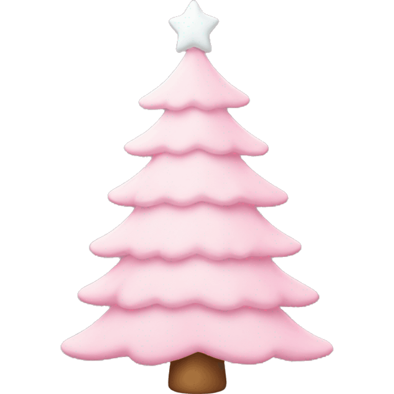 pastel pink christmas tree emoji