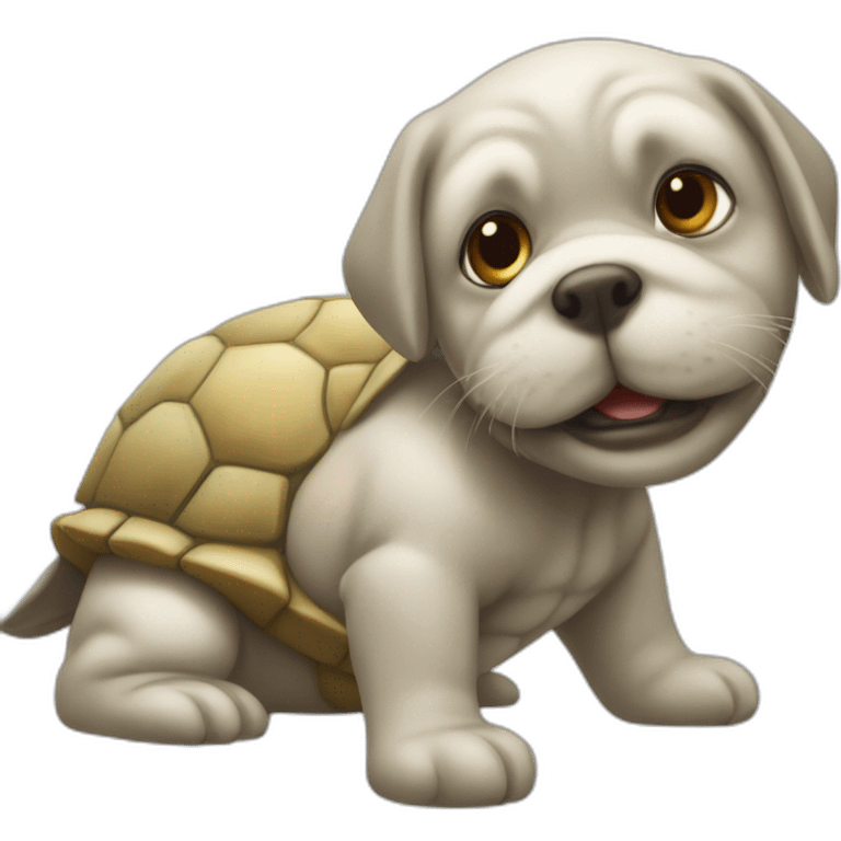 Tortue sur le dos d un chien emoji