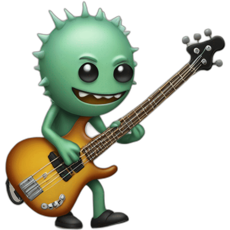 Flea playing bass emoji