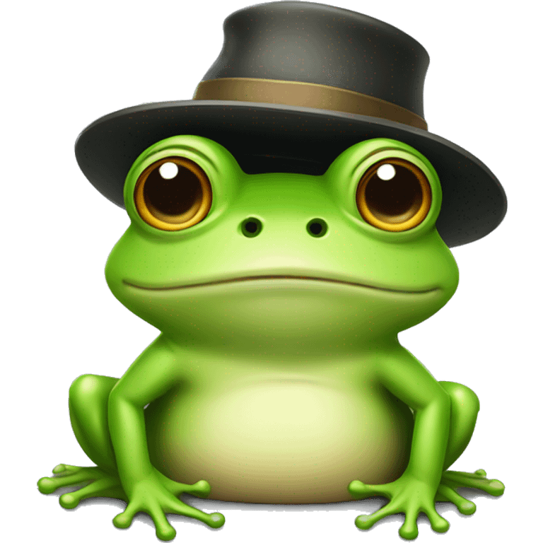 Frog with a hat  emoji