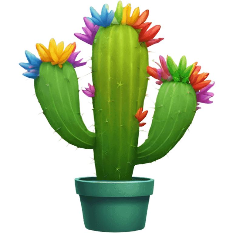 Rainbow cactus  emoji