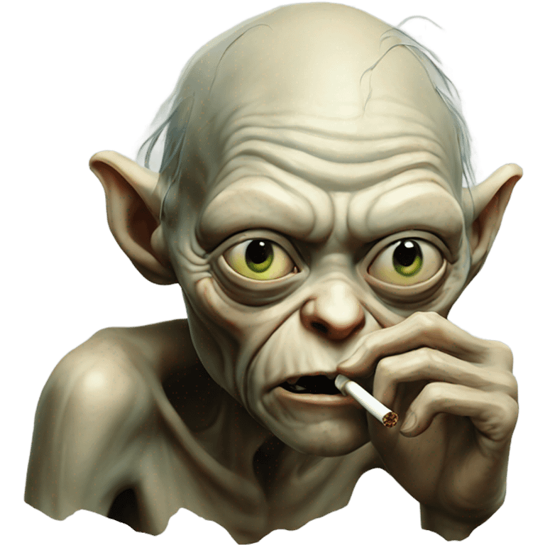 Gollum smoking  emoji