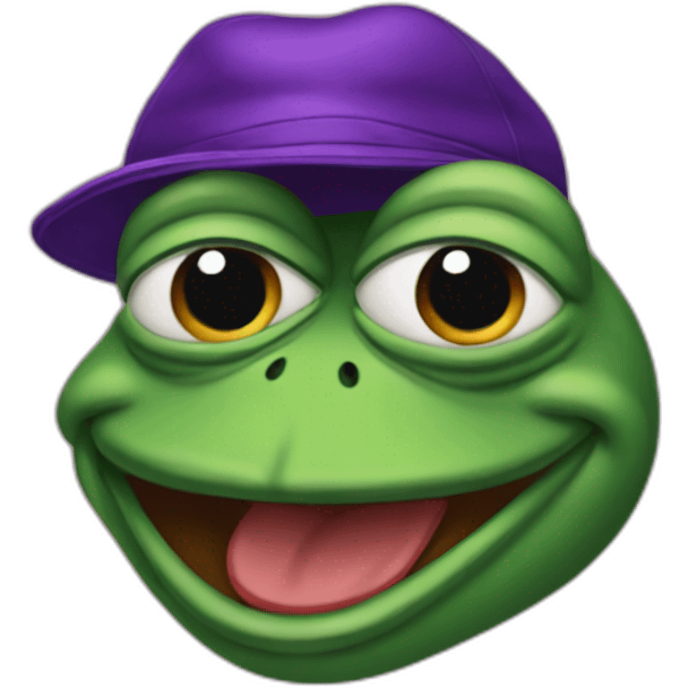 Pepe the frog with purple heart emoji