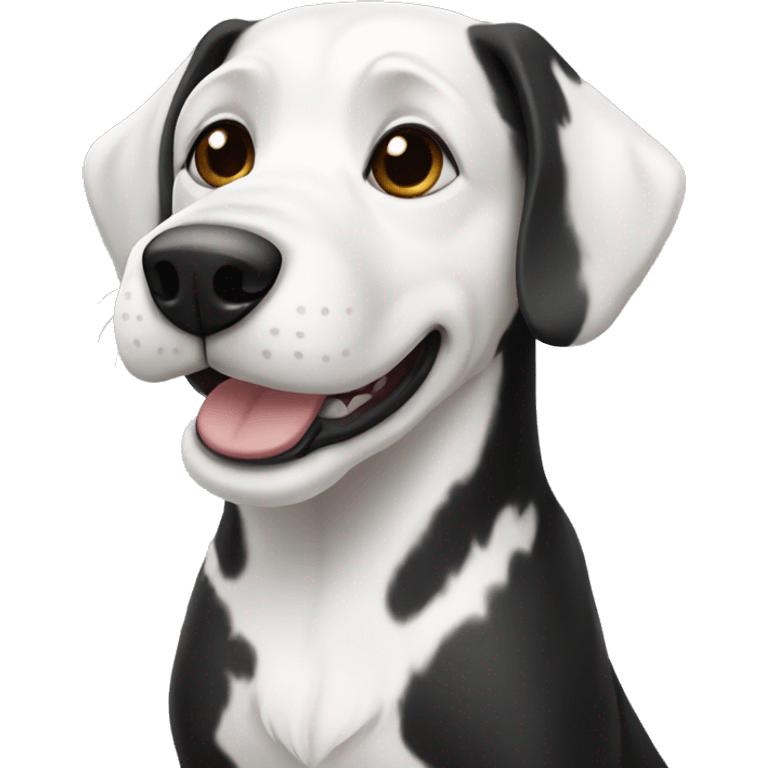 Dog white and black emoji