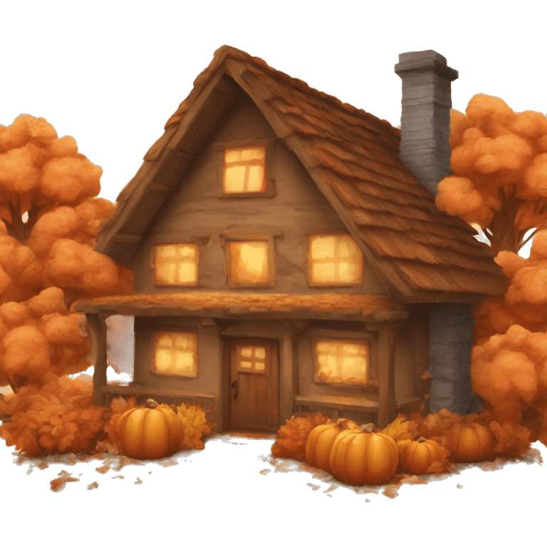 autumn house cozy  emoji