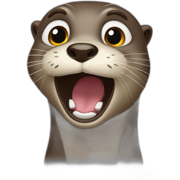 Shocked otter emoji