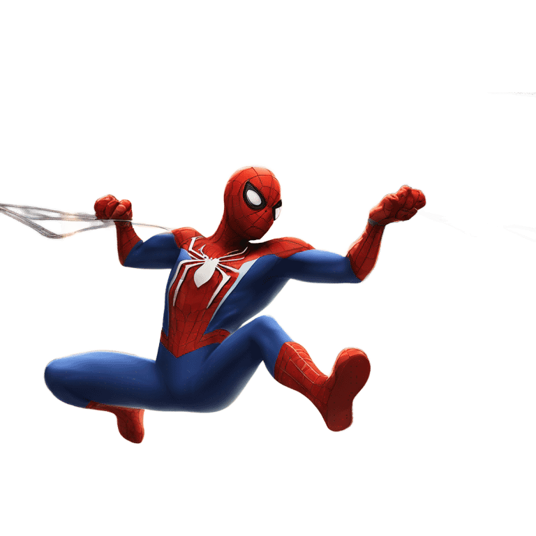 spider-man swinging through new york emoji