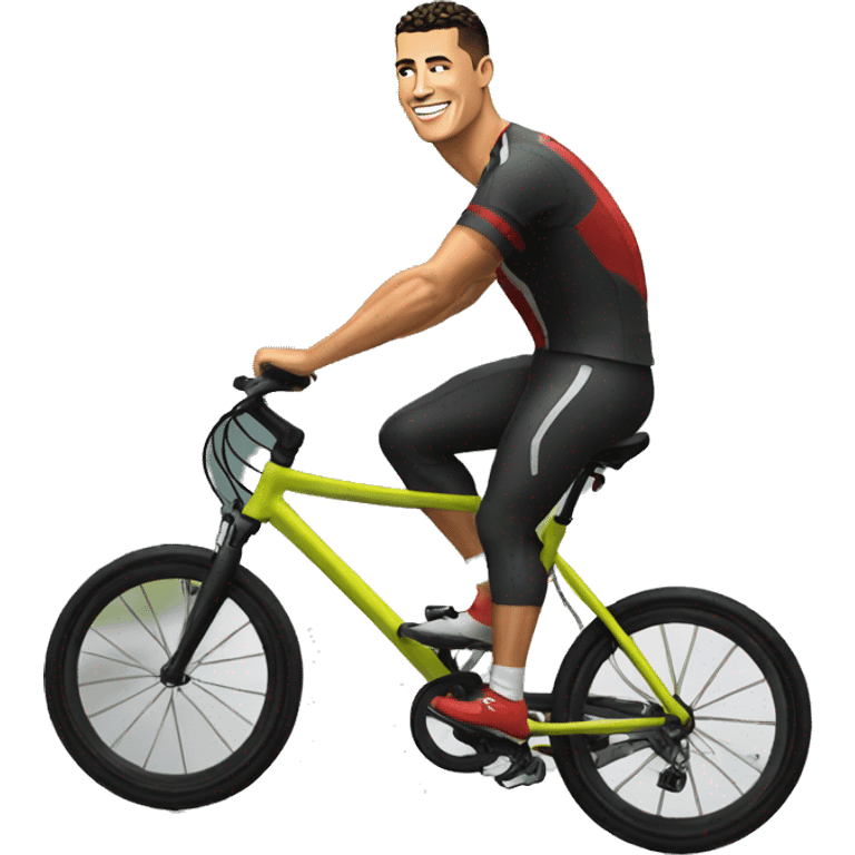 Ronaldo sur un velo emoji