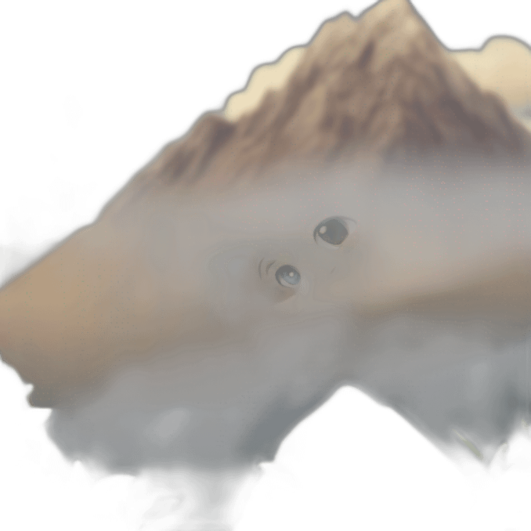 A baby peeking over a mountain emoji