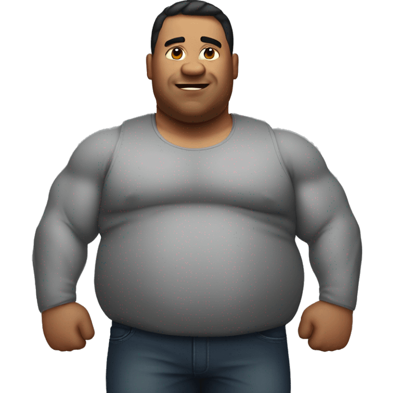 Fat muscular man emoji