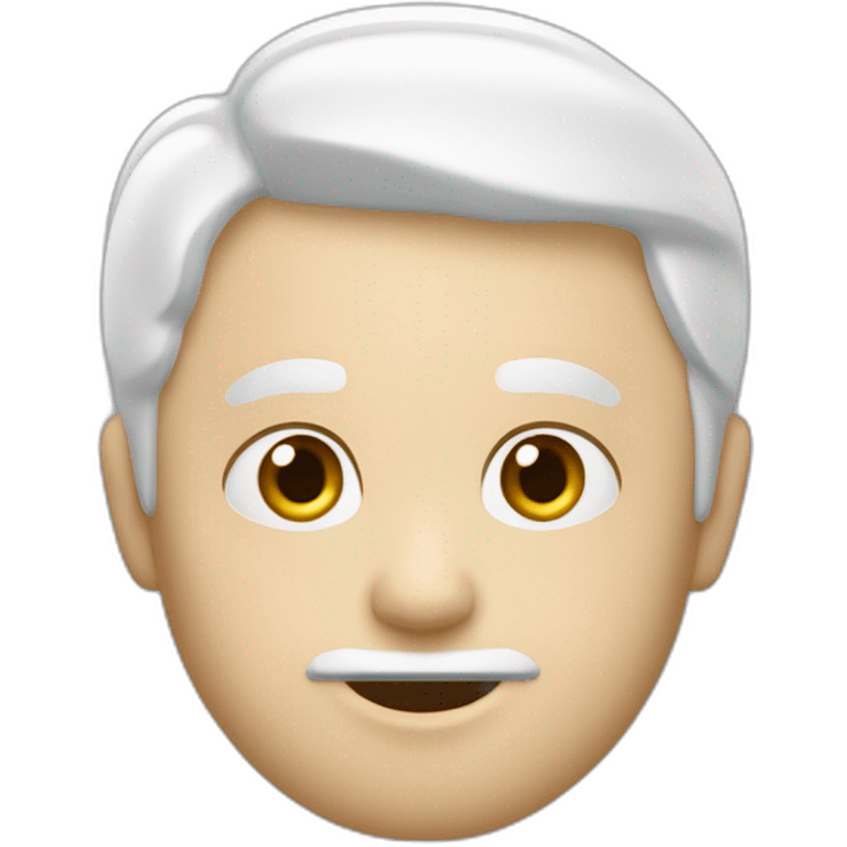 Un homme blanc avec des cœurs dans la tete emoji