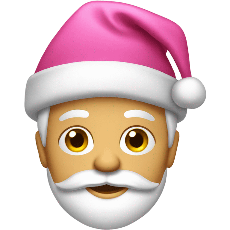 Santa with pink hat emoji