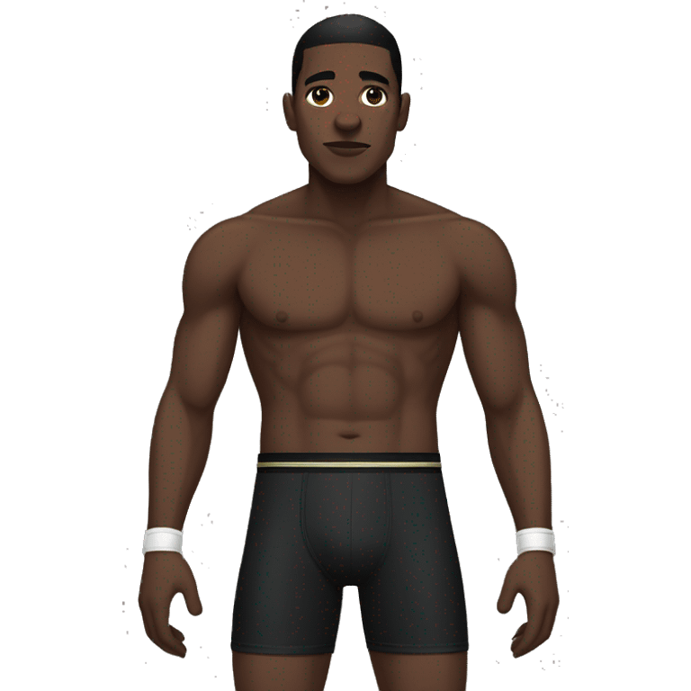 Black boxer briefs clothing emoji