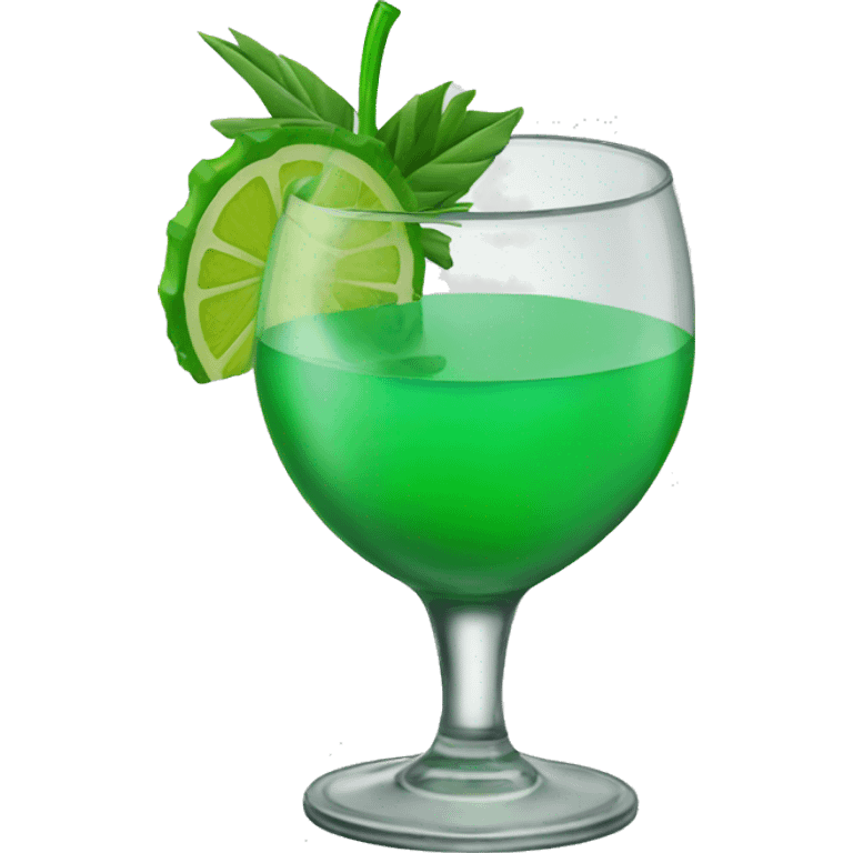 Green cocktail emoji