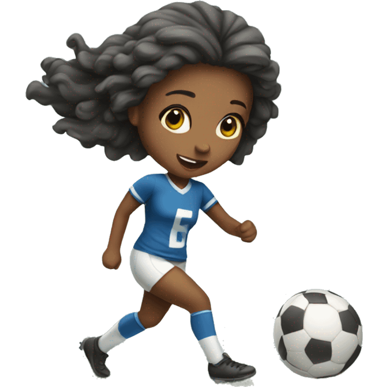 Girl playing football emoji