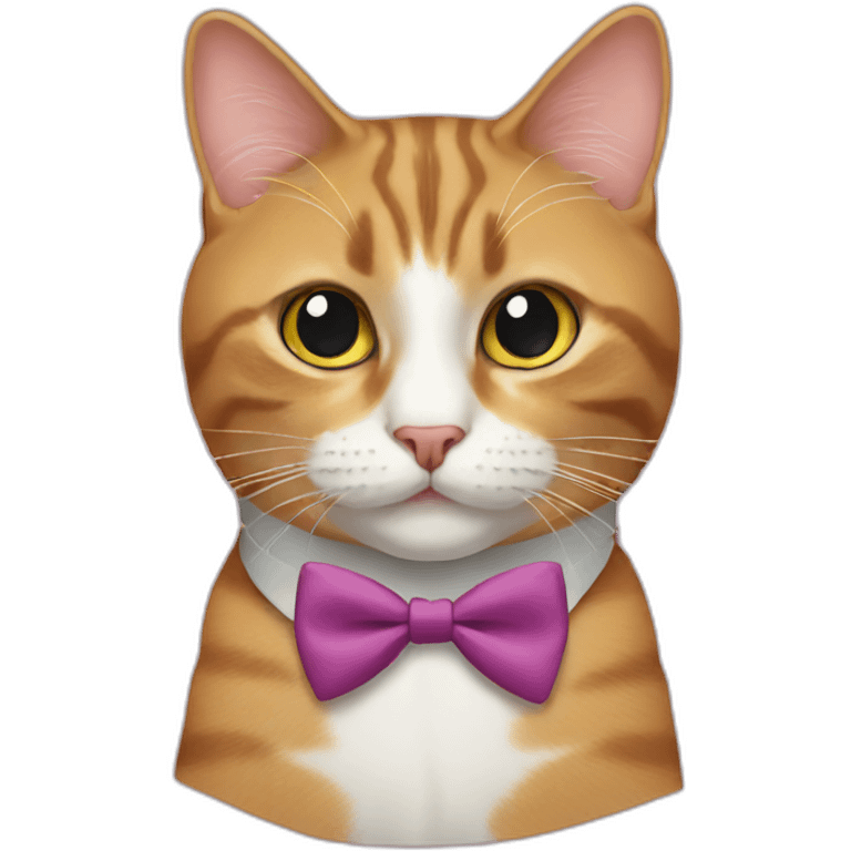 cat with a bow tie emoji