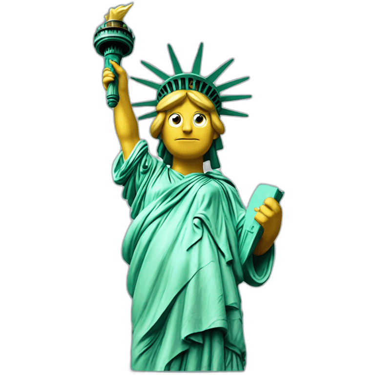 Trump as a statue of liberty emoji