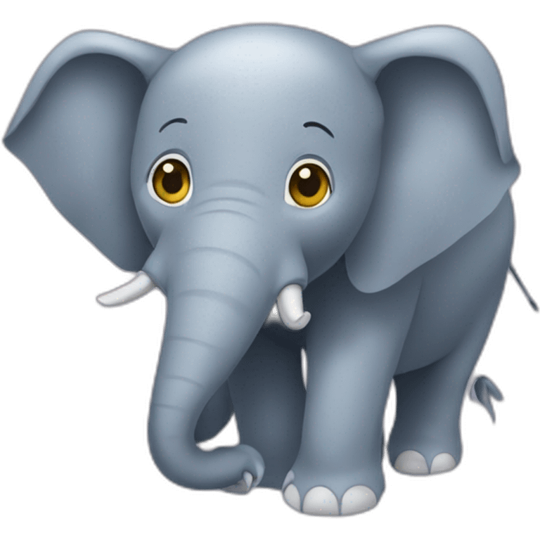 Éléphant sur chat emoji