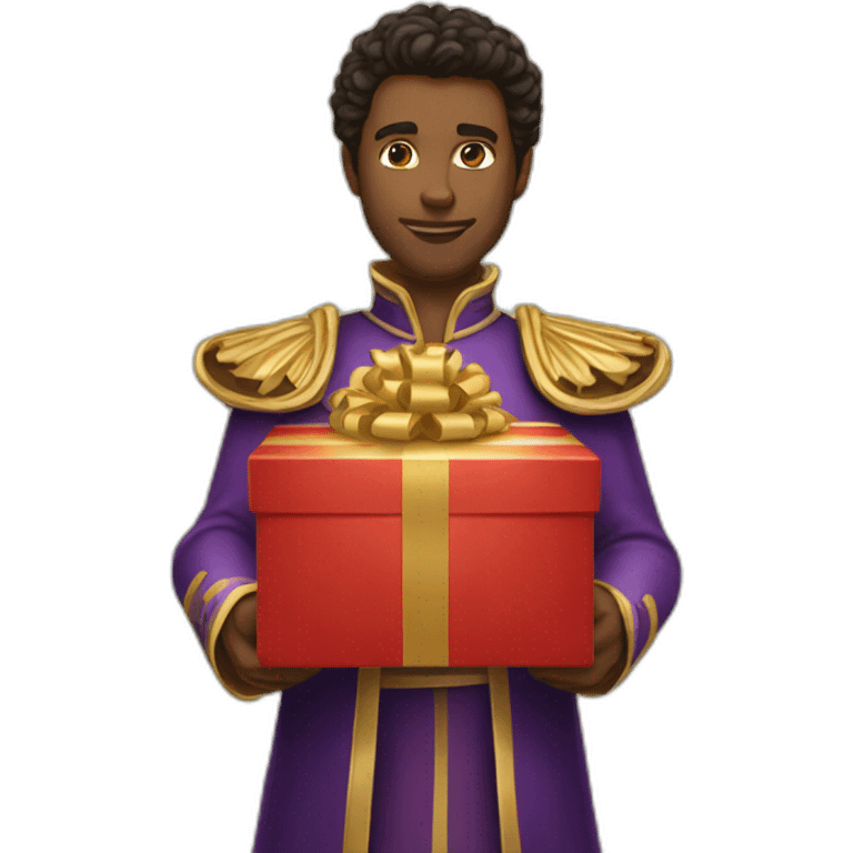 Prince Volodymir giving a gift emoji