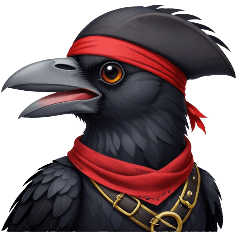 Pirate crow emoji