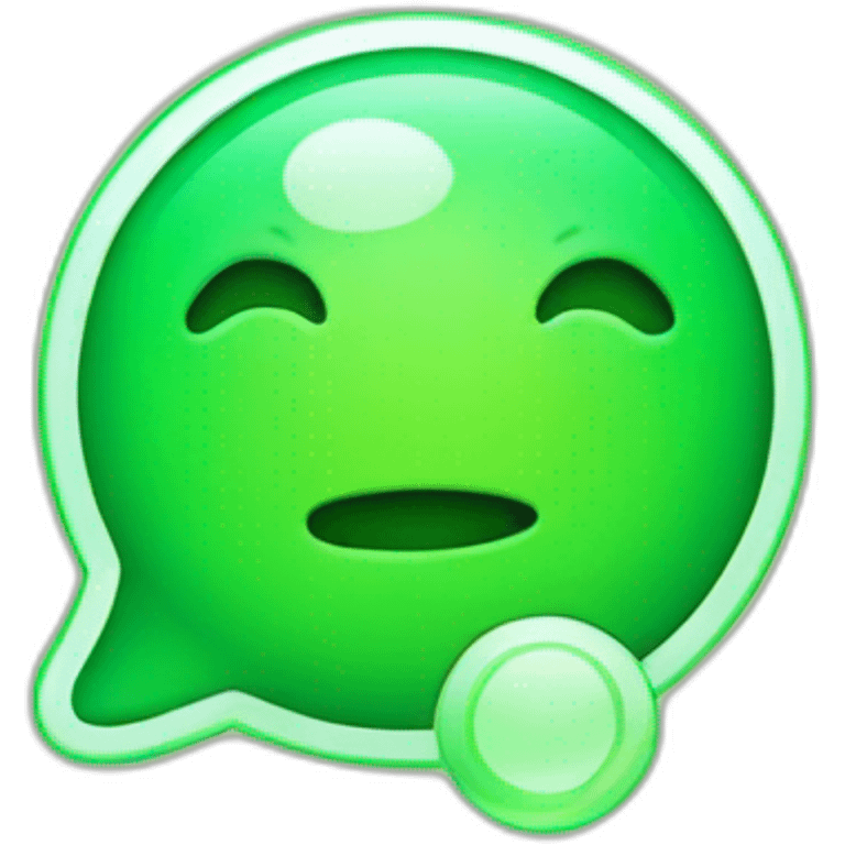 green portal with imessage chat bubble emoji