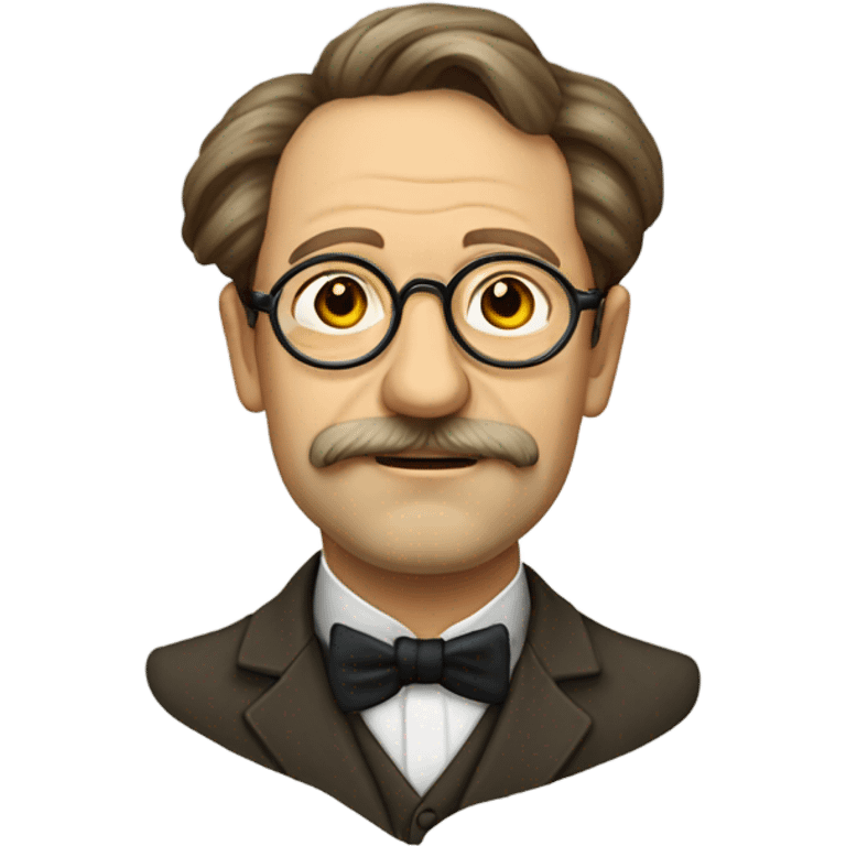 Anton Chekhov wearing pince-nez emoji