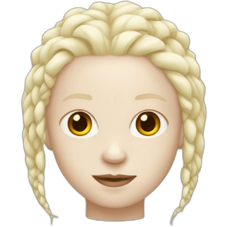 Albino with cornrow hair emoji