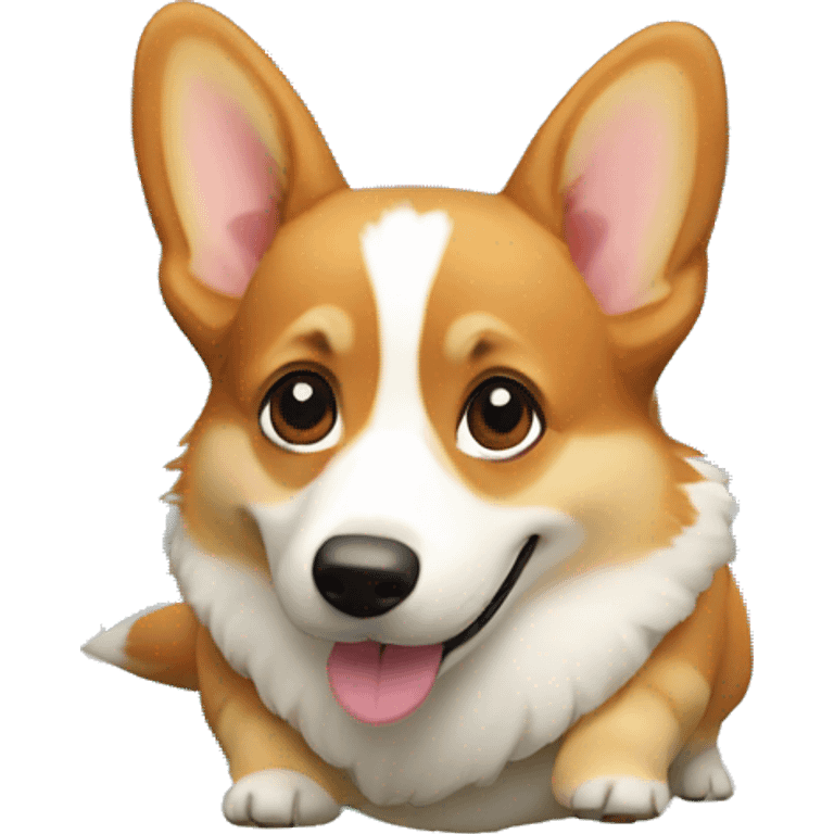 Corgi sur tortue emoji