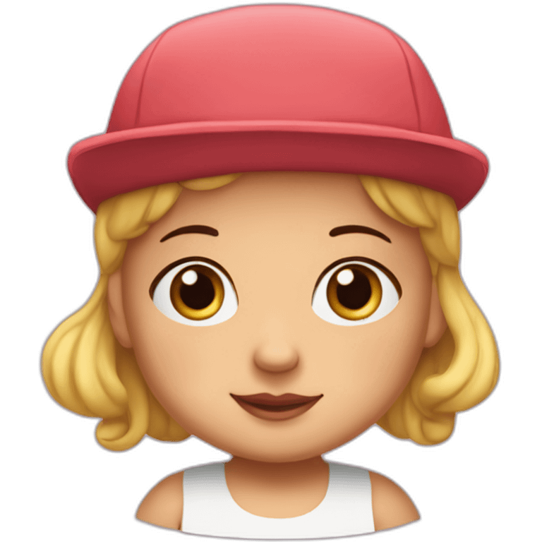 A baby with loise hat from bobs burgers emoji