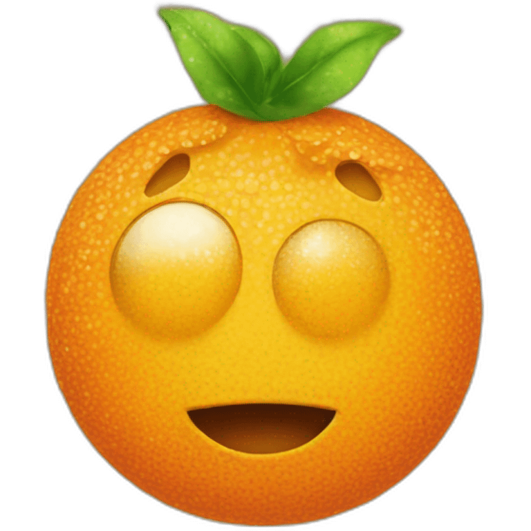 Orange géant with glitter emoji