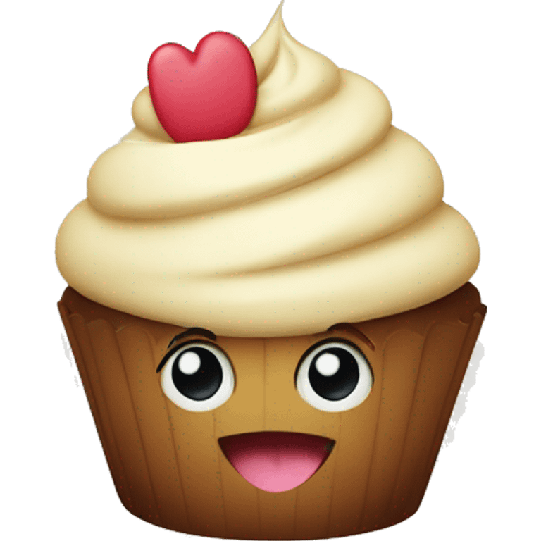 Smiley cupcake ( one just one )make it cute and perfect emoji