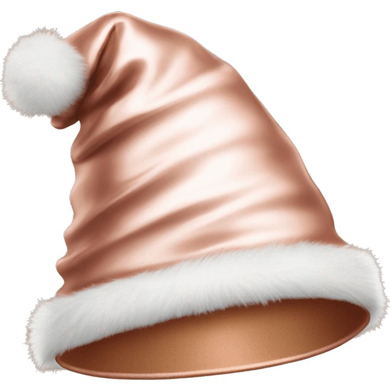 Realistic isolated rose gold Santa hat. emoji