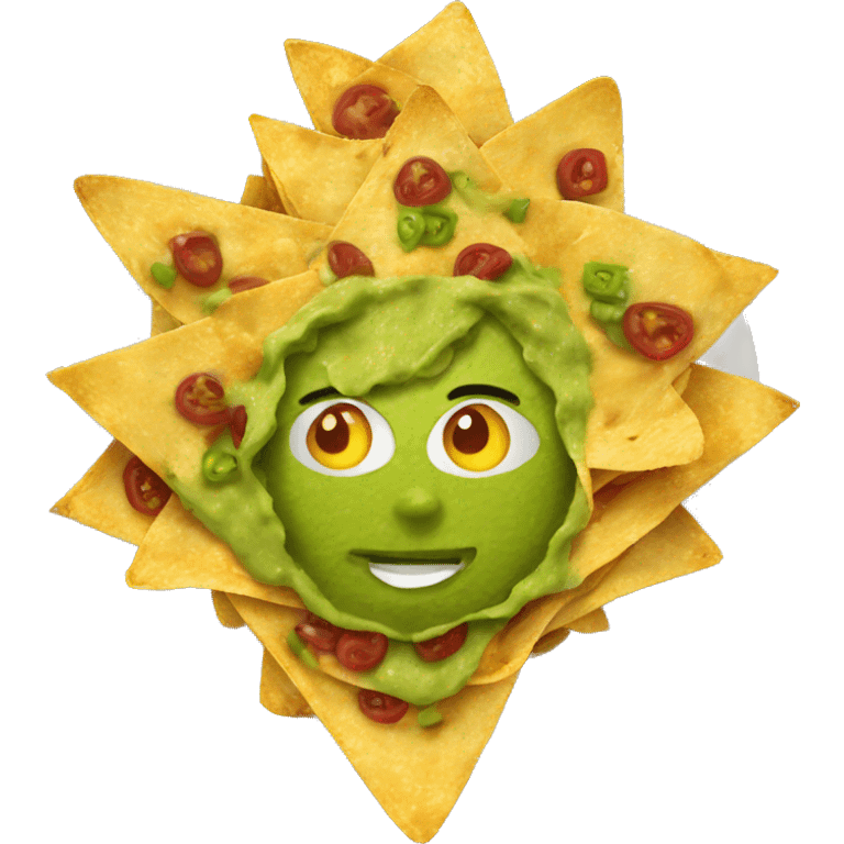 Nachos with guacamole  emoji